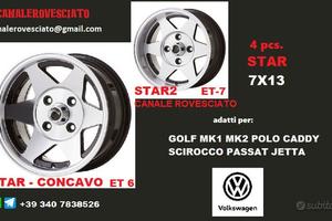 Cerchi star 7x13 vw 4x100 concavi / a canale