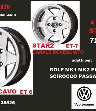 Cerchi star 7x13 vw 4x100 concavi / a canale