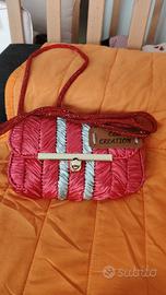 borsa fucsia e argento fatta a mano 