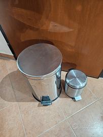 Pattumiera d'acciaio inox