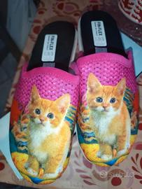ciabattine nuove con foto gatti 39