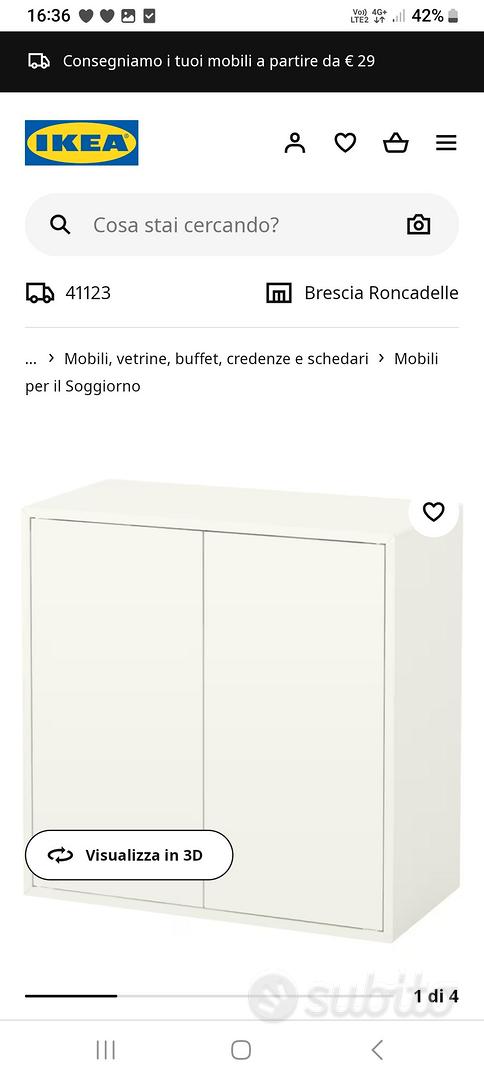 EKET Mobile con 2 ante e 1 ripiano, bianco - IKEA Italia