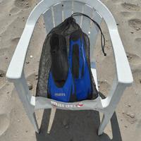 Pinne Mares Hermes EU 36/37- Blu/Nero - con Sacca
