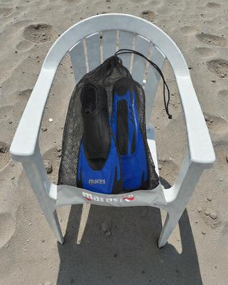 Pinne Mares Hermes EU 36/37- Blu/Nero - con Sacca