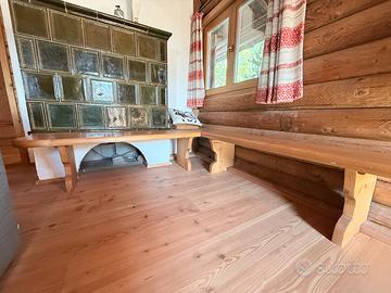 Panca / Giro panca angolare in legno Tirolese