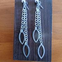Orecchini catenelle argento
