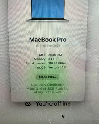 MacBook Pro 14 inch 2023 M3 8GB 512GB + MagicMouse