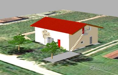 Villetta progetto approvato e 1200 mt giardino