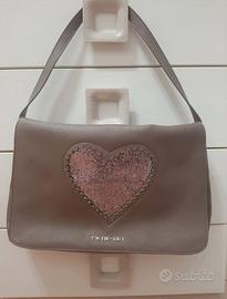 borsa twin-set con cuore paillettes