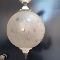 LAMPADARIO  DI VETRO E CERAMICA