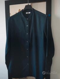 Camicia UNIQLO blu navi collo coreana