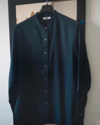 Camicia UNIQLO blu navi collo coreana