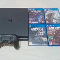 Ps4 slim + joypad + 4 giochi