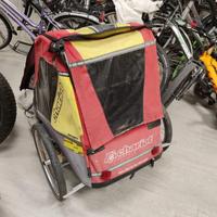 rimorchio bici per due bimbi-passeggino