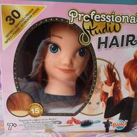 Testa bambola per acconciature