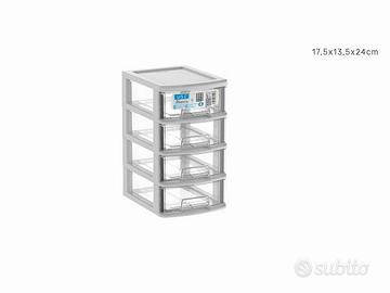 Cassettiera mini 4 scomparti
