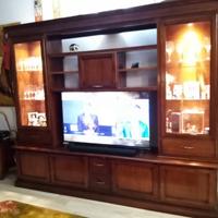 Parete attrezzata in legno massello