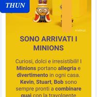 THUN ,NOVITA MINIONS 3 PEZZI , EDIZIONE LIMITATA 
