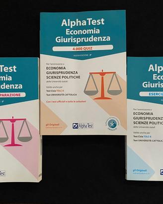 Alpha test economia giurisprudenza  edizione N°3