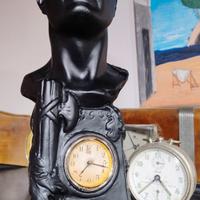 busto mussolini con orologio 