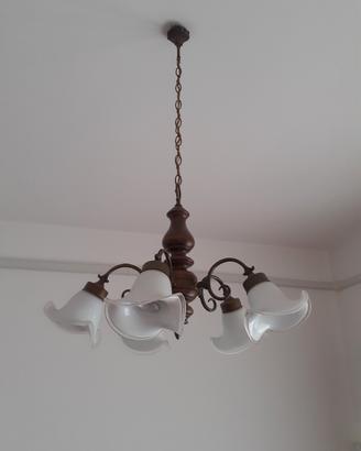 Lampadario 5 luci anni 70/80