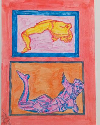 Disegno del satiro danzare 