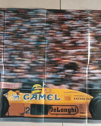 Poster  Ayrton Senna N12 Lotus Honda 99T
