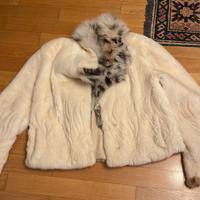 Pelliccia in visone bianco rasato