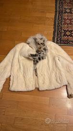 Pelliccia in visone bianco rasato