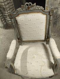 Poltrone antiche stile Luigi XVI da restaurare 