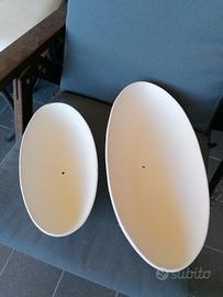 2 vasi design di terracotta diverse dimensioni 