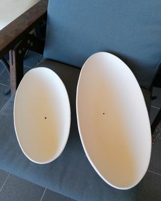 2 vasi design di terracotta diverse dimensioni 