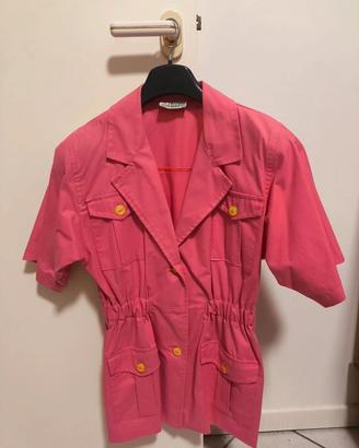 Abito Vintage Anni 80/90 Rosa Shocking Utility