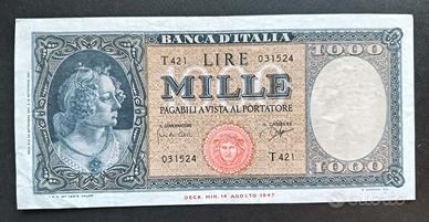 1000 LIRE 1961 q. FDS