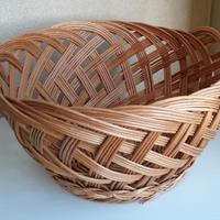 Cestino rotondo in vimini cm. 45x23 pari al nuovo