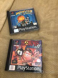 Giochi playstation 1 Worms pinball e monster racer