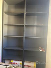 Libreria  due scaffali grigio scuro a 80 euro