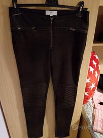 leggings neri con punti or