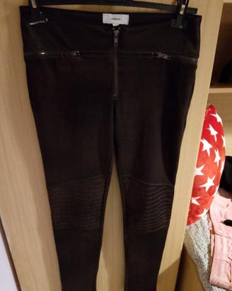 leggings neri con punti or