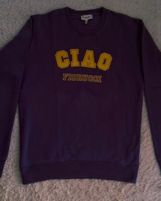 Felpa Fiorucci Ciao tg.S Viola con scritta Gialla