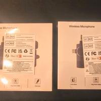 Microfoni wireless nuovi, ancora sigillati.