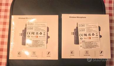 Microfoni wireless nuovi, ancora sigillati.
