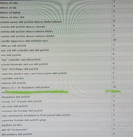 lotto pezzi vari server