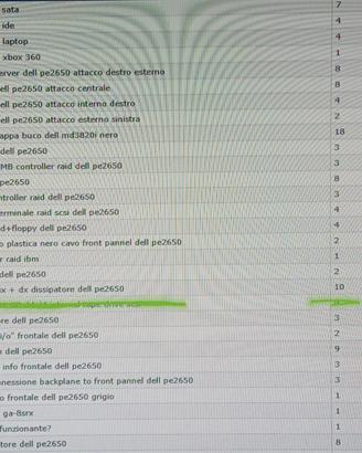 lotto pezzi vari server