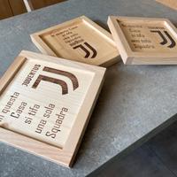 Quadro tifoso calcio juventus in legno