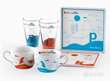 set tazze, bicchieri e piatti Kinder parmalat