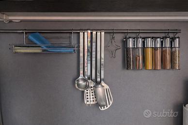 barra porta utensili cucina acciaio inox