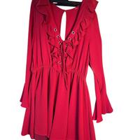 Tuta corta rossa elegante