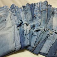 10 Jeans maschili riuso strappati taglia 34 36