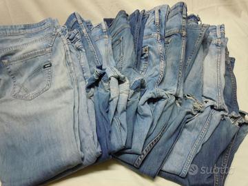 10 Jeans maschili riuso strappati taglia 34 36